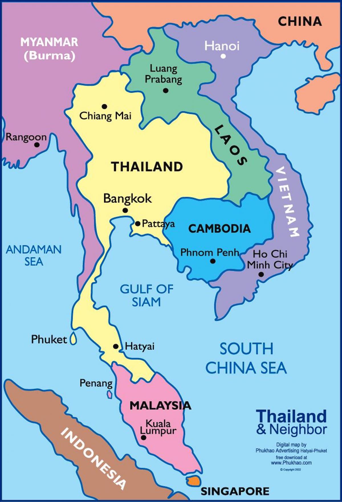 bankokas, tailando žemėlapį