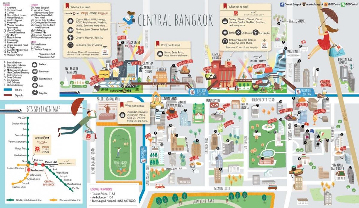 bankokas prekybos centro žemėlapis