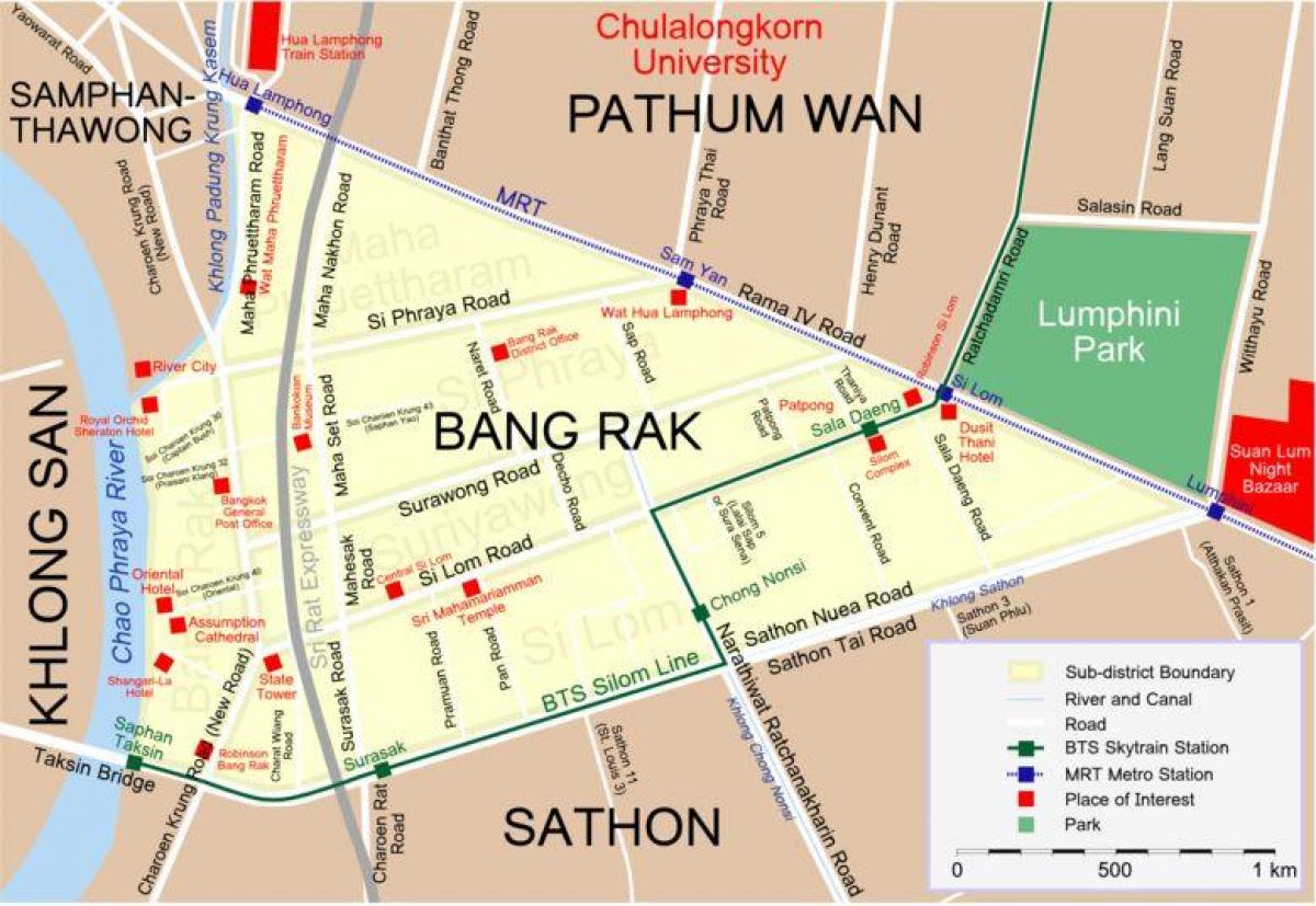 žemėlapis bankoko raudonųjų žibintų kvartalas