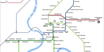 Mrt žemėlapį, bankokas, tailandas