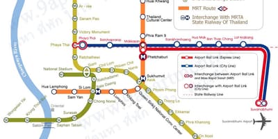 Bankokas skytrain maršruto žemėlapį