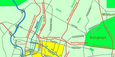 Bankokas miesto centro žemėlapis