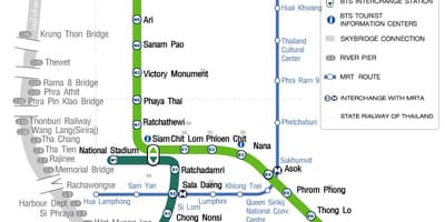 Bkk skytrain žemėlapyje