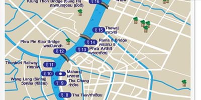 Žemėlapis bankokas upių transportas