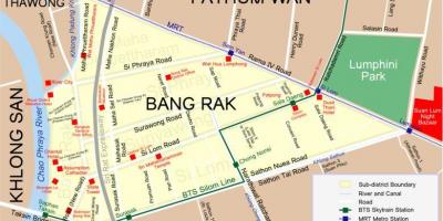 Žemėlapis bankoko raudonųjų žibintų kvartalas
