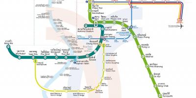 Bankokas miesto traukinių žemėlapis