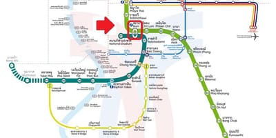 Žemėlapis siam paragon bankokas