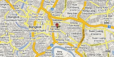 Žemėlapis sukhumvit rajone bankokas