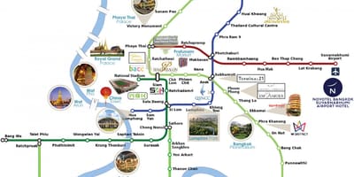 Suvarnabhumi oro uosto nuorodą žemėlapyje