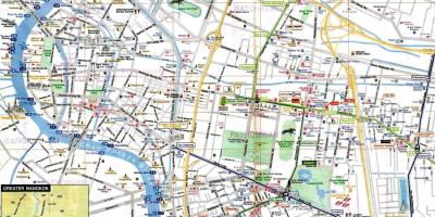 Bankokas turizmo žemėlapyje anglų kalba